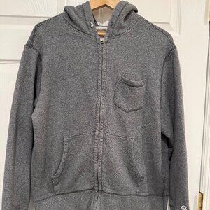 Todd Snyder x Champion Midweight Full Zip Hoodie with Pocket in Salt and Pepper